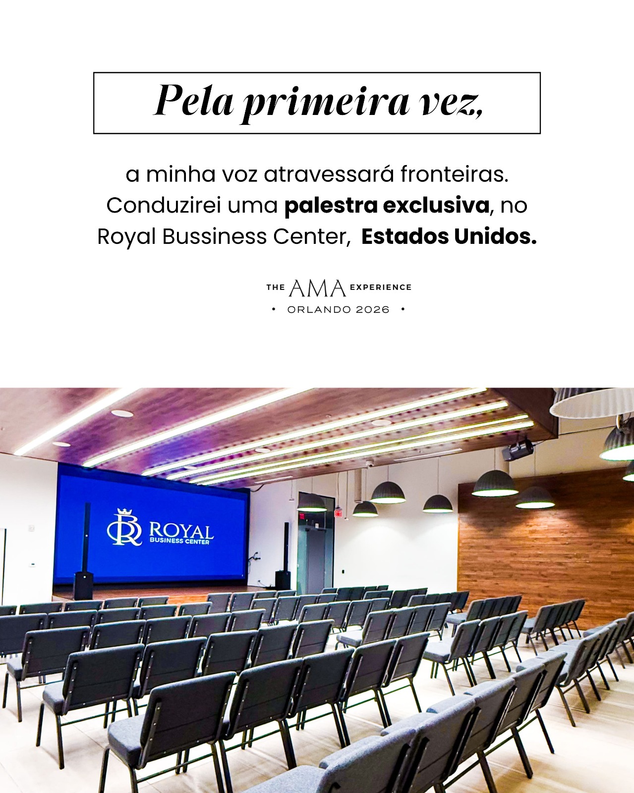 Pela primeira vez — Royal Business Center